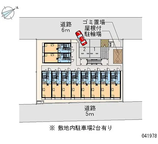 ★手数料０円★新座市北野２丁目 月極駐車場